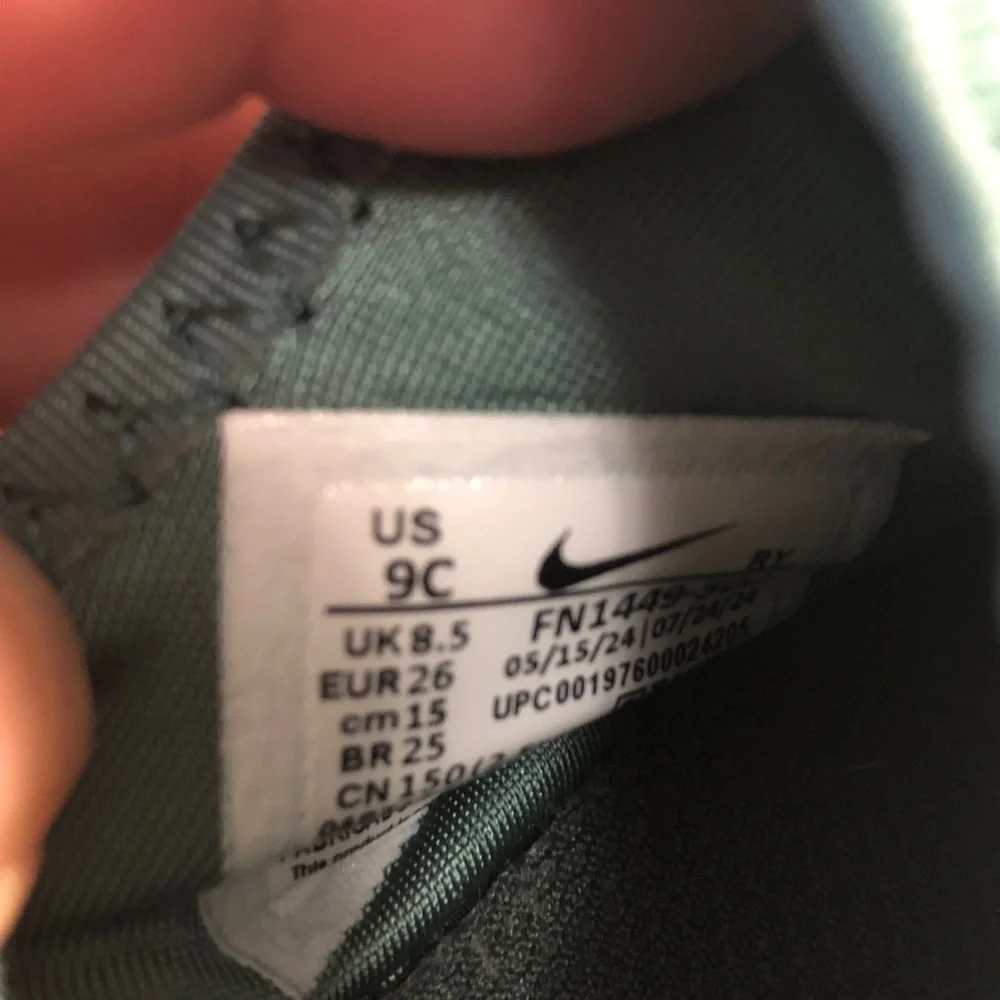 Nike Flex Runner 3 FN1449-300 Baby/Toddler Green/White Size 9C